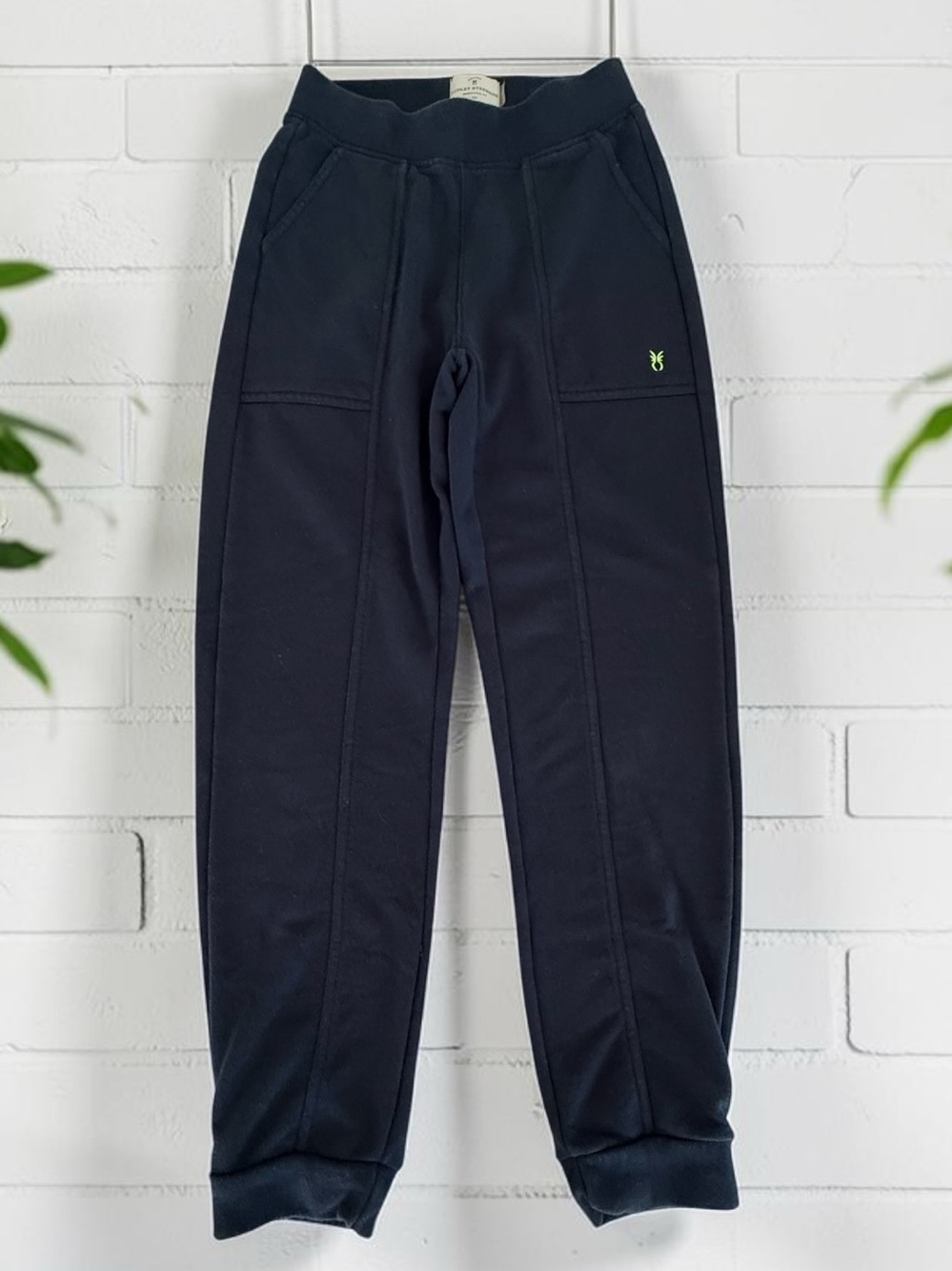 0803 Dudley Stephens Squall Sweatpants French Terry Navy Blue XS NWT